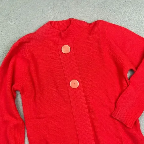 Vintage Minklander Darlene Sweater 38 Small Women Red Lambswool Made in USA - Picture 2 of 10